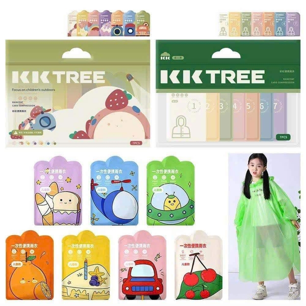Set 6 chiếc áo mưa siêu dai cho bé