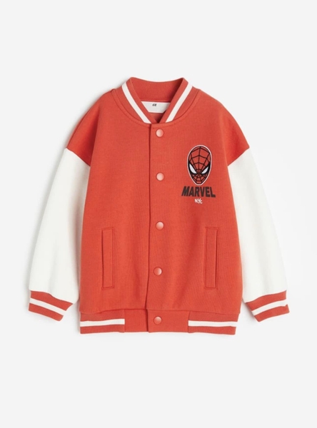 Áo khoác bomber hãng H&M Spiderman đỏ Raglan
