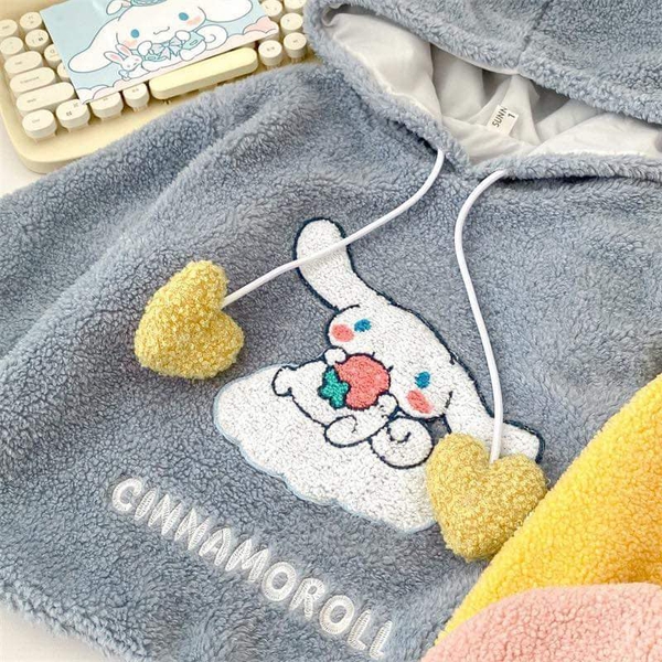 Áo nỉ bông hoodie Sanrio friends: Kuromi, Cinnamoroll, Melody
