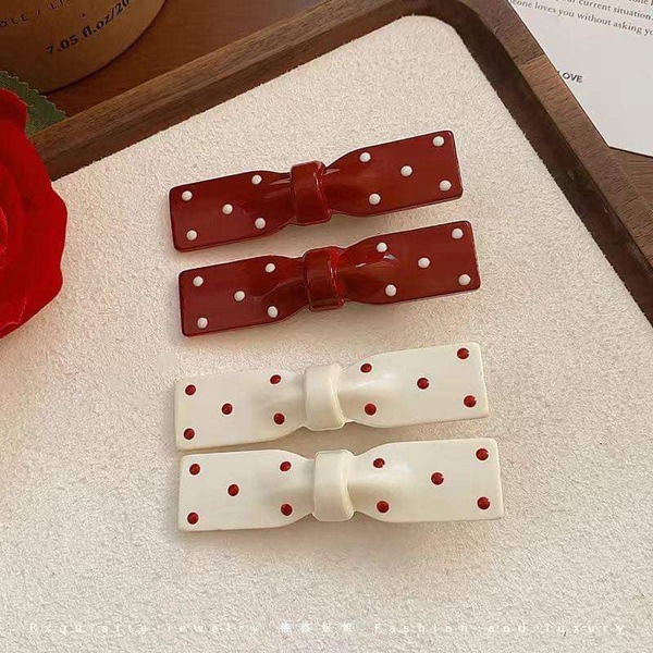 Set kẹp tóc Hello Kitty, nơ đỏ trắng...