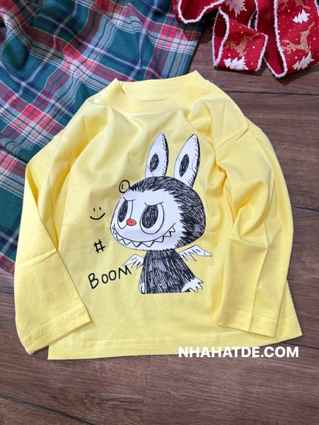 Áo phông dài tay cotton Labubu 6 mẫu cho bé