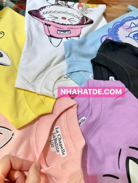 Áo phông dài tay cotton Labubu 6 mẫu cho bé