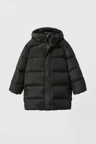 Áo khoác phao parka Zara dáng dài dư xịn 2 màu đen, xanh rêu