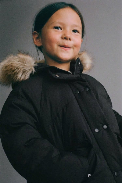 Áo parka phao lót lông Zara có mũ 5 màu cho bé
