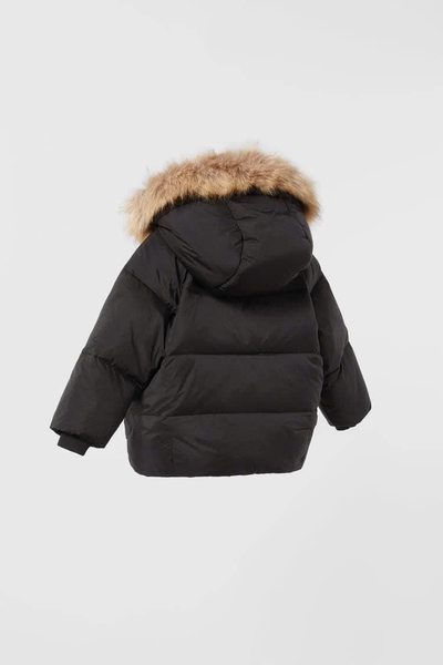 Áo parka phao lót lông Zara có mũ 5 màu cho bé
