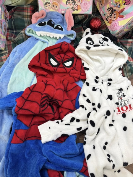 Body lông Primark dư xịn mẫu Chó đốm, gấu Pooh, Spiderman, Stich