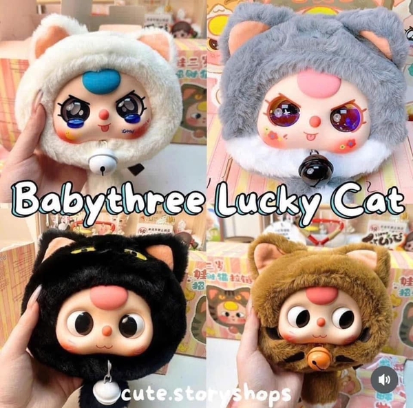 Baby Three Mèo thần tài Lucky Cat Zipper