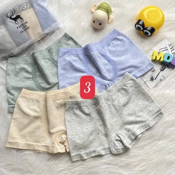 Set 4 quần sịp đùi bé trai size đại 3 mẫu