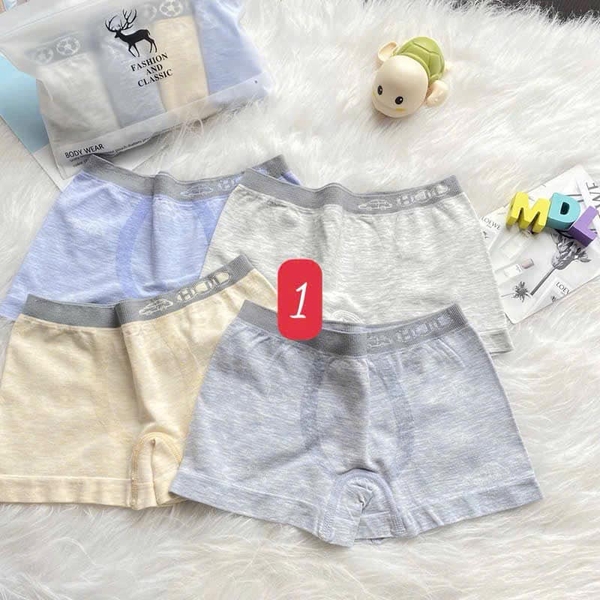 Set 4 quần sịp đùi bé trai size đại 3 mẫu