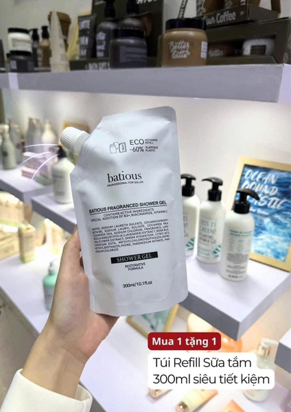 Sữa tắm Batious 500ml kèm 1 túi refill 300ml