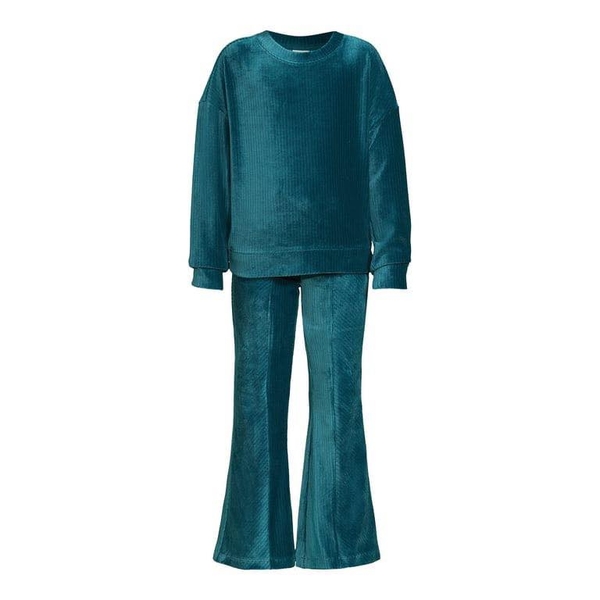 Bộ nhung dài tay Wonder Nation 4 màu hồng, tím, xanh, đen