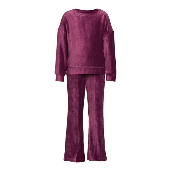 Bộ nhung dài tay Wonder Nation 4 màu hồng, tím, xanh, đen