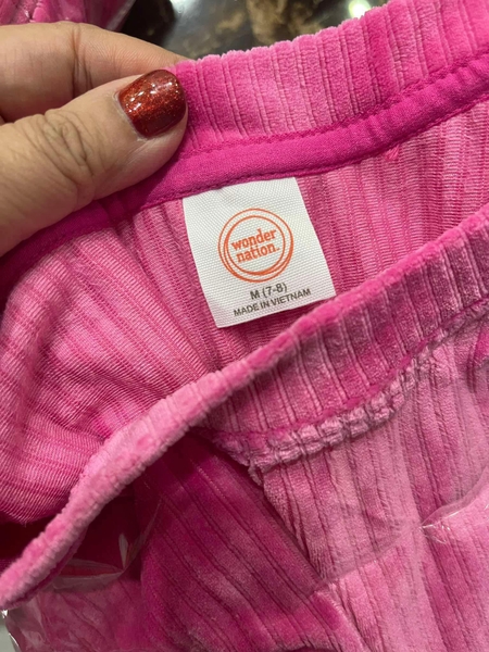 Bộ nhung dài tay Wonder Nation 4 màu hồng, tím, xanh, đen