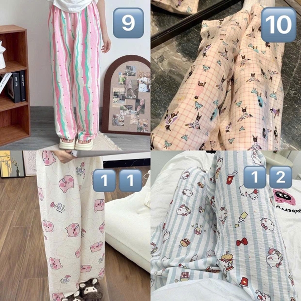 Quần suông đũi xốp mỏng cạp chun 26 mẫu cho nữ