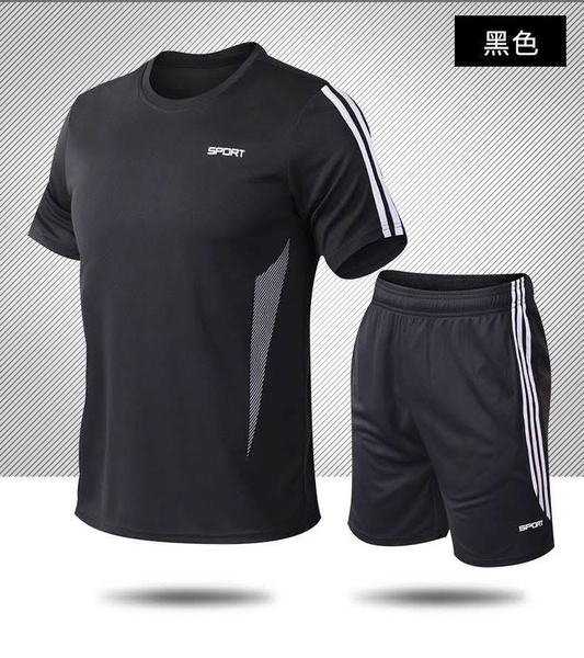 Bộ thể thao Sport nam 3 màu đen, trắng, ghi
