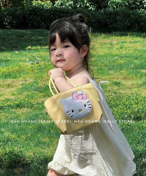 Túi vàng Hello Kitty size 21x17cm cho mẹ và bé