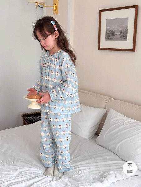 Bộ ngủ dài tay SIZE 90-150 xô đũi Ambb Kids 5 màu cho bé
