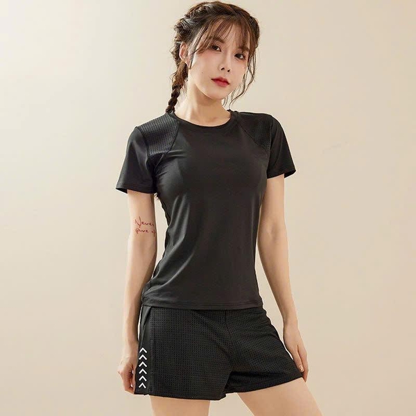 Bộ tập cộc tay thể thao vải lưới Freely 4 màu Hồng, Đen, Trắng, Xanh