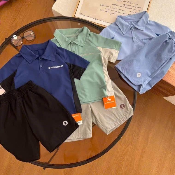 Bộ polo lacoste thể thao cộc tay Happyniuniu 3 màu xanh dương, navy, xanh ngọc