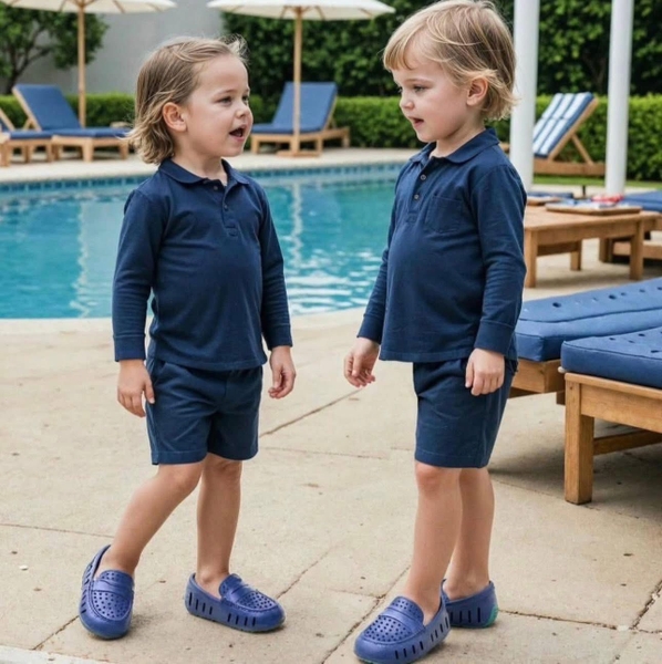 Giày nhựa Floafers kids màu trơn 10 màu full box
