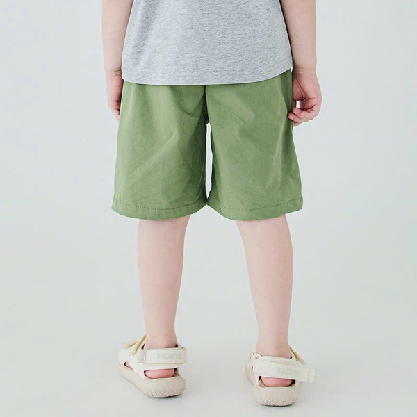 Quần sooc kaki mềm Bebezoo xuất Hàn thêu gấu 3 màu nâu, xanh rêu, navy