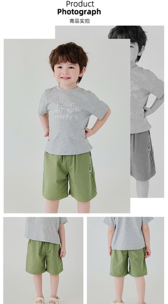 Quần sooc kaki mềm Bebezoo xuất Hàn thêu gấu 3 màu nâu, xanh rêu, navy