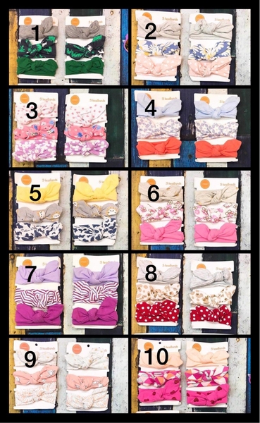 Set 3 Turban bé gái