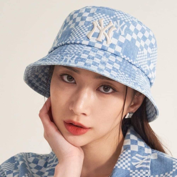 Mũ bucket MLB NY 2 màu xanh đậm, xanh nhạt