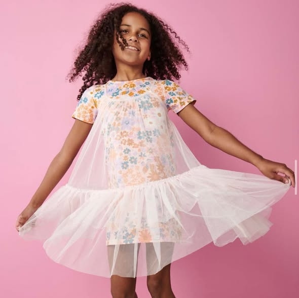 Váy Cotton On Kid 2in1 phối voan 4 màu