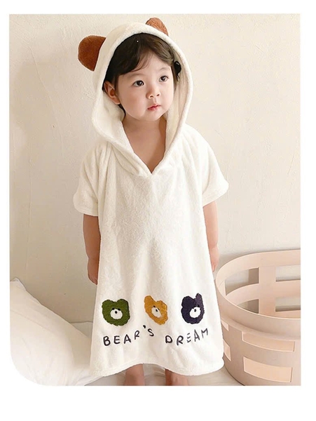 Áo choàng tắm mẫu ếch, gấu cho bé