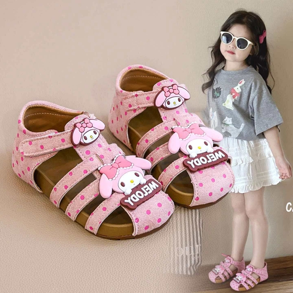 Sandal rọ mẫu Melody màu hồng cho bé