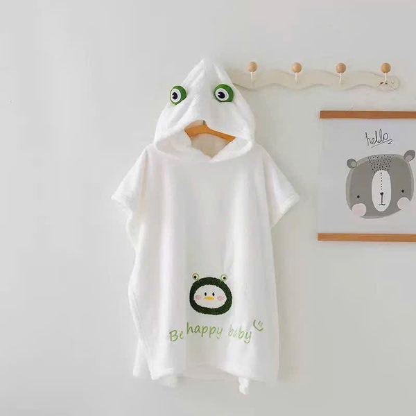 Áo choàng tắm mẫu ếch, gấu cho bé