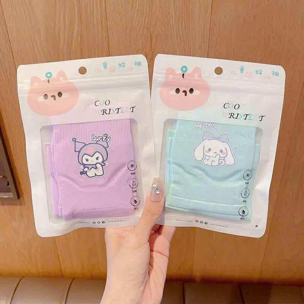 Combo 2 đôi găng tay chống nắng mẫu Kuromi, Cinnamoroll, Melody