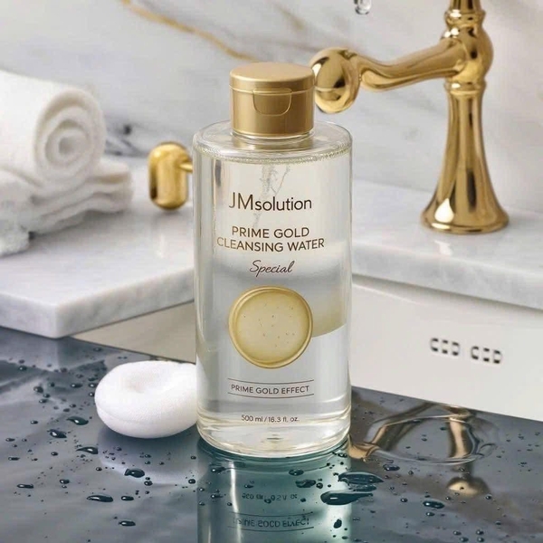 Nước tẩy trang JM Solutions 850ml Prime Gold Special nắp nhấn