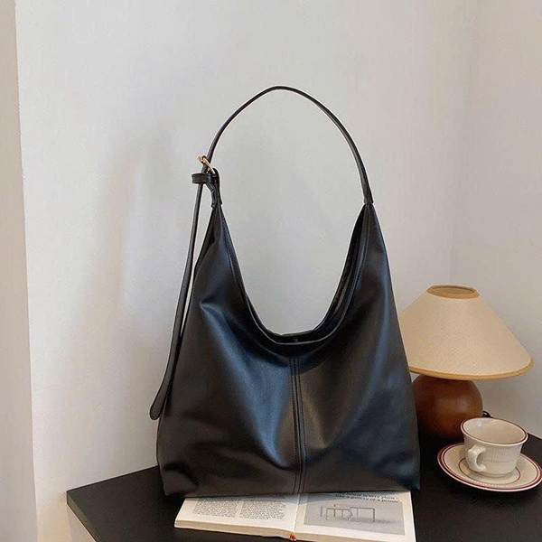 Túi hobo bag basic da mềm 2 màu đen, nâu