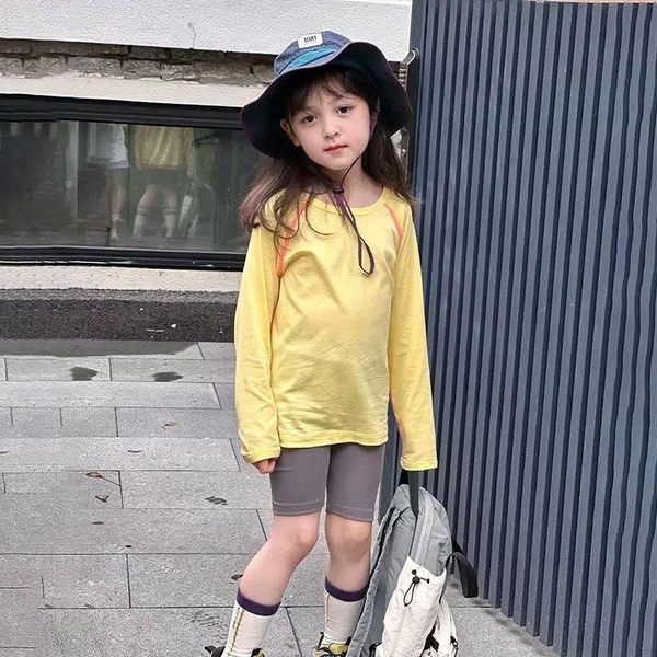 Áo cotton dài tay basic 6 màu AMBB cho bé
