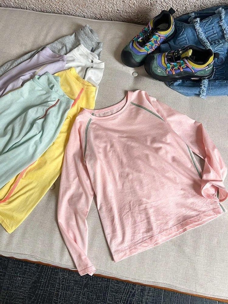 Áo cotton dài tay basic 6 màu AMBB cho bé
