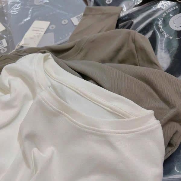 Áo nỉ nhung giữ nhiệt cổ tròn 6 màu cho nữ