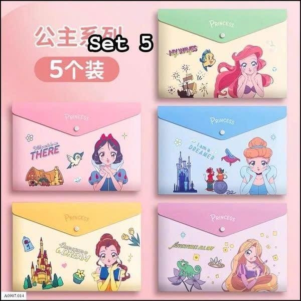 Set 5 túi đựng bài kiểm tra, hồ sơ 7 mẫu kích thước 33*23,5cm