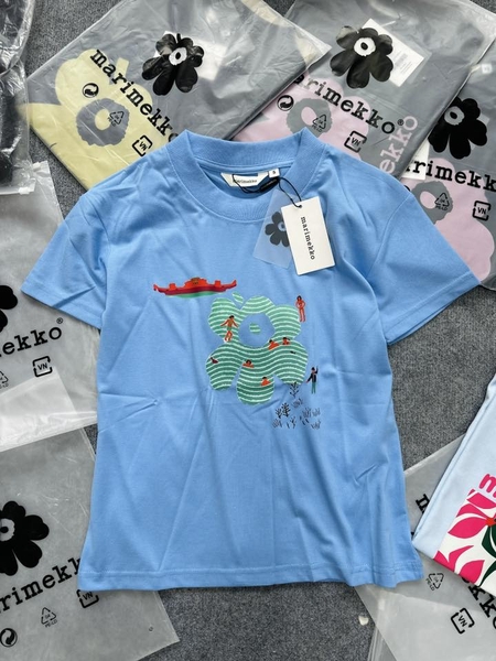 Áo phông cộc tay nhiều hình xuất Hàn Marimekko cho nữ