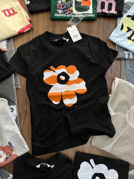 Áo phông cộc tay nhiều hình xuất Hàn Marimekko cho nữ