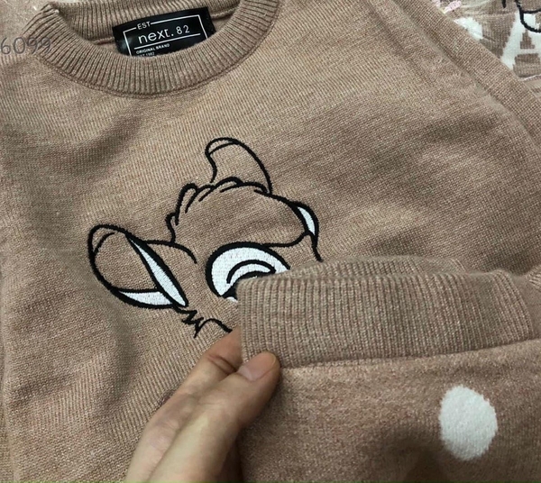 Set bộ len nâu Next mẫu Nai Bambi