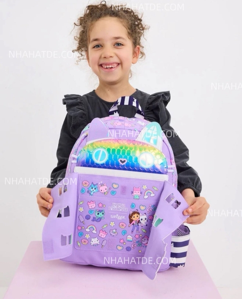 Balo Smiggle mẫu 3D size 36x28cm cho bé trai, bé gái