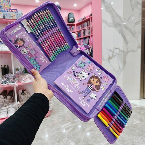 Túi dụng cụ học tập Smiggle 43 chi tiết chủ đề Marvel, Mine Craft, Spiderman, Minnie...