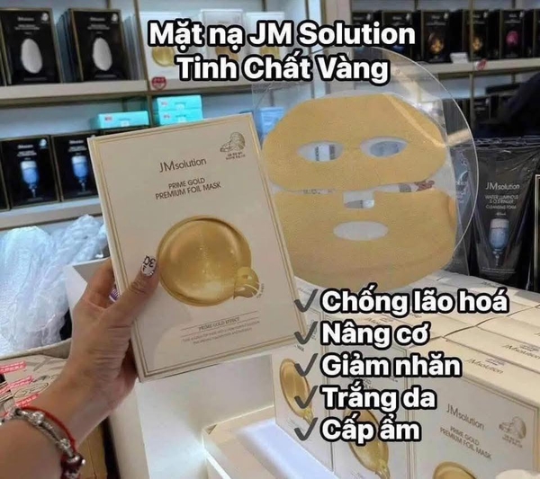 Hộp 5 miếng mặt nạ JM Solution loại Cá hồi và tinh chất vàng, S.O.S Ampoule Collagen