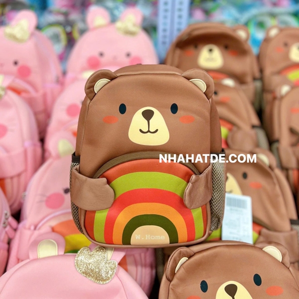Balo mini xốp ZOYZOII thú cưng 2 màu Gấu nâu, Thỏ hồng