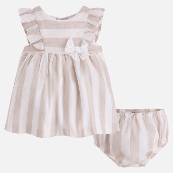 Váy Mother Care kèm chip màu trắng kẻ nâu