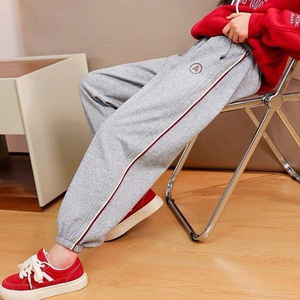 Quần nỉ bo chun chữ A size đại 2 màu ghi, hồng