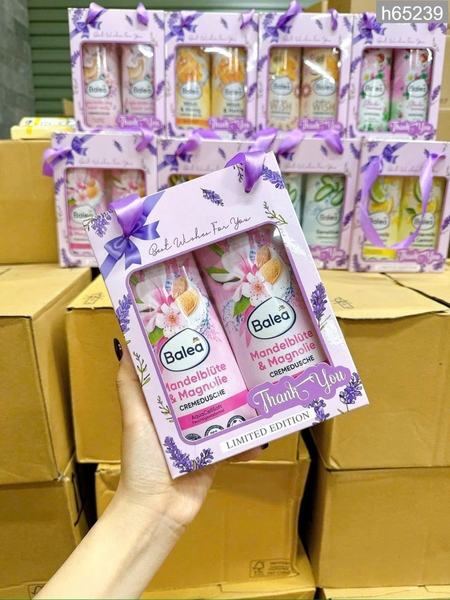 Set 2 chai sữa tắm Balea kèm túi 300ml