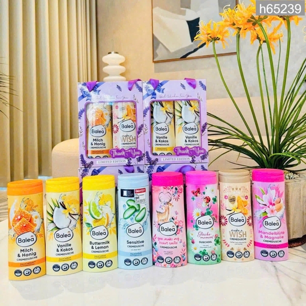 Set 2 chai sữa tắm Balea kèm túi 300ml